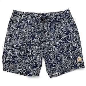Reyn Spooner Swim Trunks Men's Size 38 Hawaiian Floral Board Shorts Cotton 8.5"